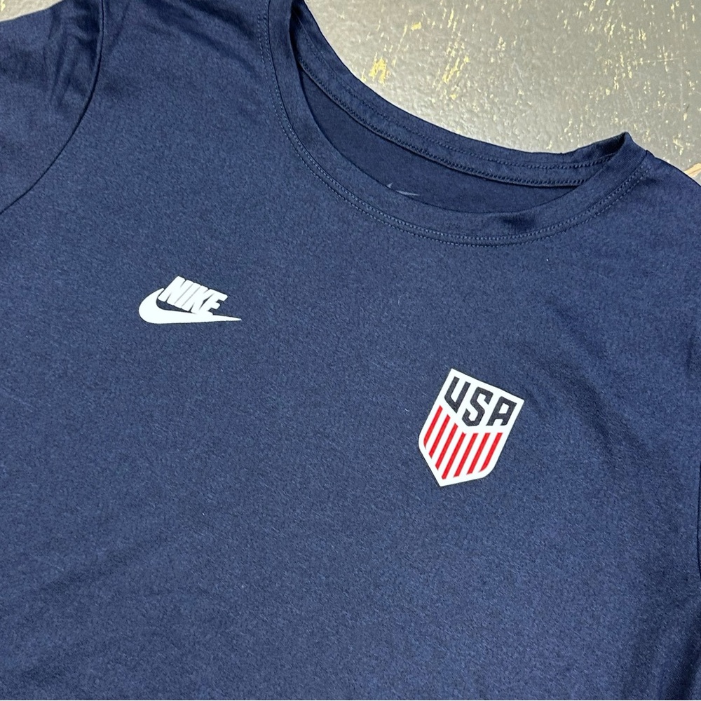 Nike USA Soccer Short Sleeve Shirt Navy Blue Large USWNT - Picture 3 of 8